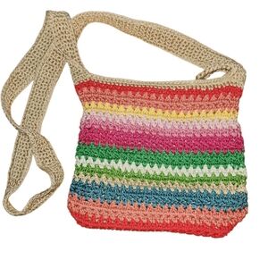 Colorful Crochet Shoulder Bag